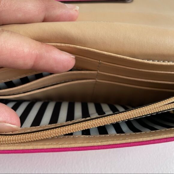 Kate Spade Bajarose Pink Hampton Road Turnlock Mara Wristlet Wallet - Picture 7 of 9